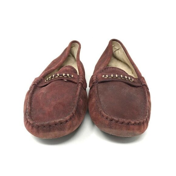 UGG Australia Loafer Flat Shoes Brown Leather 7 - Picture 4 of 10